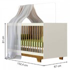 Berço Mini Cama Flocos 100% Mdf Com Colchão Off White/ypê - T