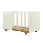 Berço Mini Cama Flocos 100% Mdf Com Colchão Off White/ypê - T