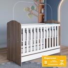 Berco Mini Cama Grade Fixa 133x68 Cm Bala De Menta Henn