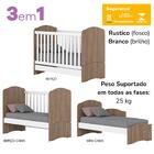 Berco Mini Cama Grade Fixa 133x68 Cm Bala De Menta Henn