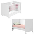 Berço Mini Cama Infantil Encanto Feliz Com Mosquiteiro E Rodí