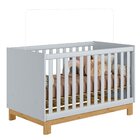 Berço Mini Cama Infantil Mdp/mdf Q Encanto Slim Cinza