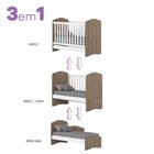 Berço Mini Cama Lápis De Cor Espresso Móveis Rústico/branco