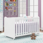 Berço Mini Cama Laura Branco Com Colchão