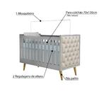 Berço Mini Cama Loren Com Captone - Cinza