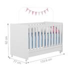 Berço Mini Cama Miguel Branco Com Colchão