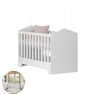 Foto de Berço Mini Cama Multifuncional Prático Durável Branco Branco
