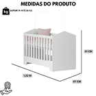 Berço Mini Cama Multifuncional Prático Durável Branco Branco