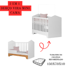 Berço Mini Cama Multifuncional Prático Durável Branco Branco