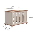 Berço Mini Cama Padrão Americano 2 X 1 Fin Areia Com Madeira