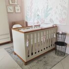 Berço Mini Cama Padrão Americano 2 X 1 Fin Neve/madeira