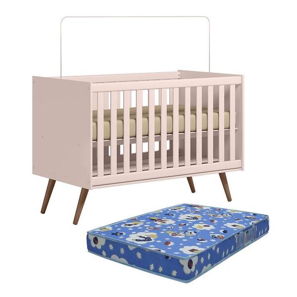 Berço Mini Cama Q Encanto Retrô Com Colchão Baby Physical - Q