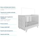 Berço Mini Cama Retrô Com Capitonê Branco Móveis Peroba