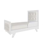 Berço Mini Cama Retrô Com Capitonê Branco Móveis Peroba