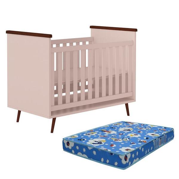 Berço Mini Cama Retrô Melinda Com Colchão Physical - Phoenix