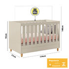 Berço Mini Cama Retrô Milka 70  Off White Atóxico  Móveis Est