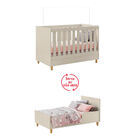 Berço Mini Cama Retrô Milka 70  Off White Atóxico  Móveis Est