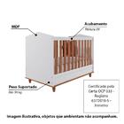 Berço Mini Cama Sweety com Pés em Madeira - Branco/Savana