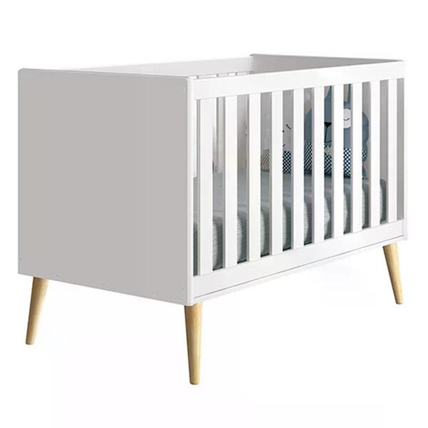 Berço Mini Cama Theo Com Pés Madeira Natural - Reller Móveis