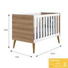 Berço Mini Cama Theo Retrô Com Pés Amadeirado E Colchão D18 -