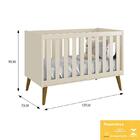 Berço Mini Cama Theo Retrô Com Pés Amadeirado - Reller Móveis