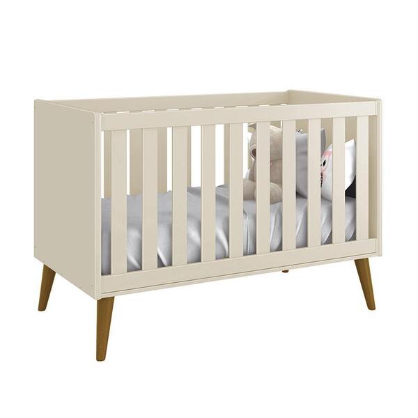 Berço Mini Cama Theo Retrô Com Pés Amadeirado - Reller Móveis