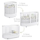 Berço Mini Cama Wave 3 Em 1 Com Colchão Maior Branco