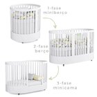 Berço Mini Cama Wave 3 Em 1 Com Colchão Maior Branco