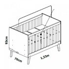 Berço Mini Sofá Americano 133cm Ayla Móveis Reller Cinza Fosco