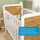 Berço Minicama 2 Em 1 Americano 100% Mdf Cloe Branco Brilho/a