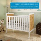 Berço Minicama 2 Em 1 Americano 100% Mdf Cloe Branco Brilho/a