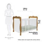 Berço Minicama 3 Em 1 100% Mdf Alice Espresso Móveis Branco/a