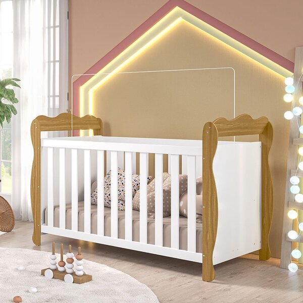 Berço Minicama 3 Em 1 100% Mdf Alice Espresso Móveis Branco/a