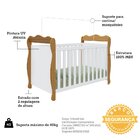 Berço Minicama 3 Em 1 100% Mdf Alice Espresso Móveis Branco/a