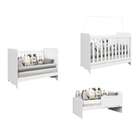 Berço Minicama Americano Ben Branco Com Colchão Infantil Baby