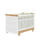 Berço Minicama Com Capitonê 100% Mdf Retrô Kakau Espresso Móv