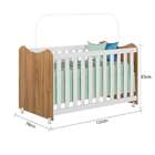 Berço Minicama Cristal Nature E Branco