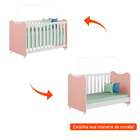 Berço Minicama Cristal Rosê E Branco