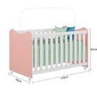 Berço Minicama Cristal Rosê E Branco