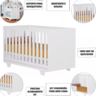 Berço Minicama Estrado Ajustável Grade Envelopadas 100% Mdf B