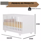 Berço Minicama Estrado Ajustável Grade Envelopadas 100% Mdf B