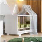 Berço Minicama Flocos Tigus Baby Branco
