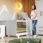 Berço Minicama Flocos Tigus Baby Branco