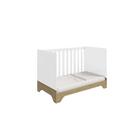 Berço Móveis Peroba Popy Retrô Em Mdf Branco Brilho/carvalho