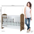 Berço Multifuncional 3 Em 1 Cata-vento H02 Rústico/branco - M