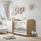 Berço Multifuncional 3 Em 1 Cata-vento H02 Rústico/branco - M