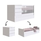 Berço Multifuncional 3 Gavetas Alicia Branco