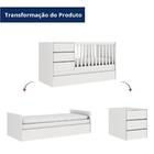 Berço Multifuncional Alicia Branco Fosco Carolina Baby