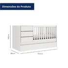 Berço Multifuncional Alicia Branco Fosco Carolina Baby