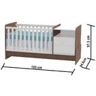 Berço Multifuncional Americano Selena Branco Com Amadeirado C